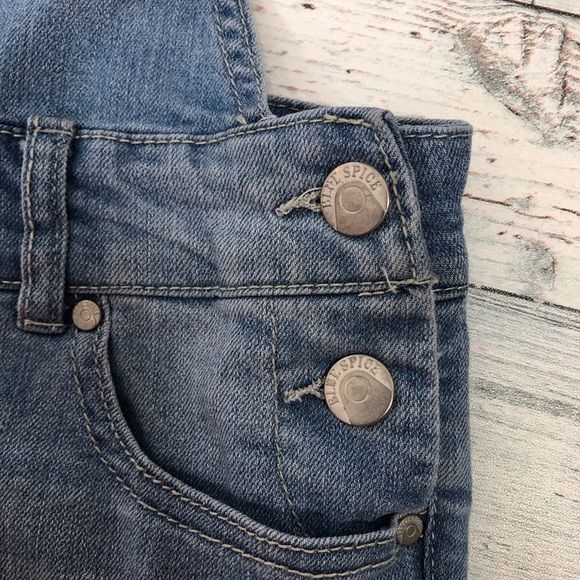 Blue Spice Denim Short Overalls 0 - Picture 9 of 13